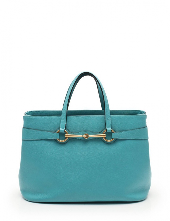 グッチ GUCCI ハンドバッグ ショルダーバッグ ホースビット ターコイズ 