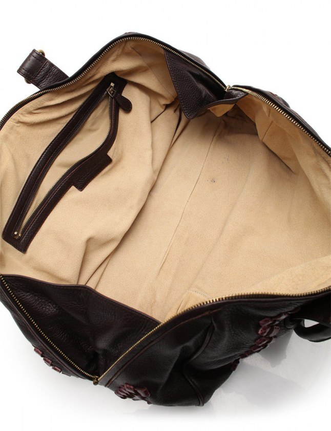 【極美品】ボッテガヴェネタ　イントレチャート　ショルダーバッグ ダークブラウン 美品】ボッテガヴェネタ ショルダーバッグ イントレチャート