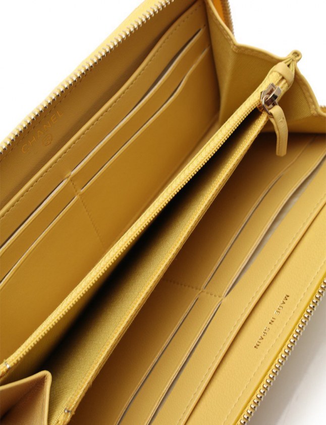 CHANEL シャネル マトラッセ イエロー　ラウンドファスナー 長財布 CHANEL シャネル 財布 マトラッセラウンド長財布 イエロー