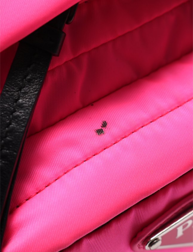 プラダ PRADA ボディバッグ ワンショルダーバッグ ピンク 黒 1BZ026 