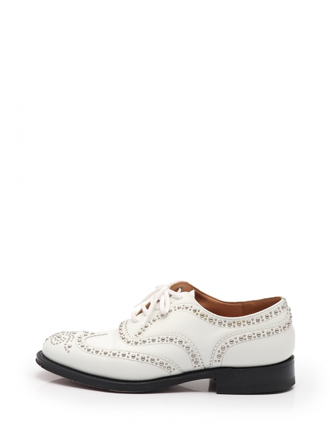 church's チャーチ白スタッズシューズ