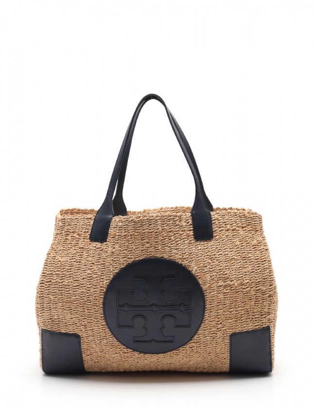 トリーバーチ TORY BURCH トートバッグ かごバッグ ベージュ ネイビー 