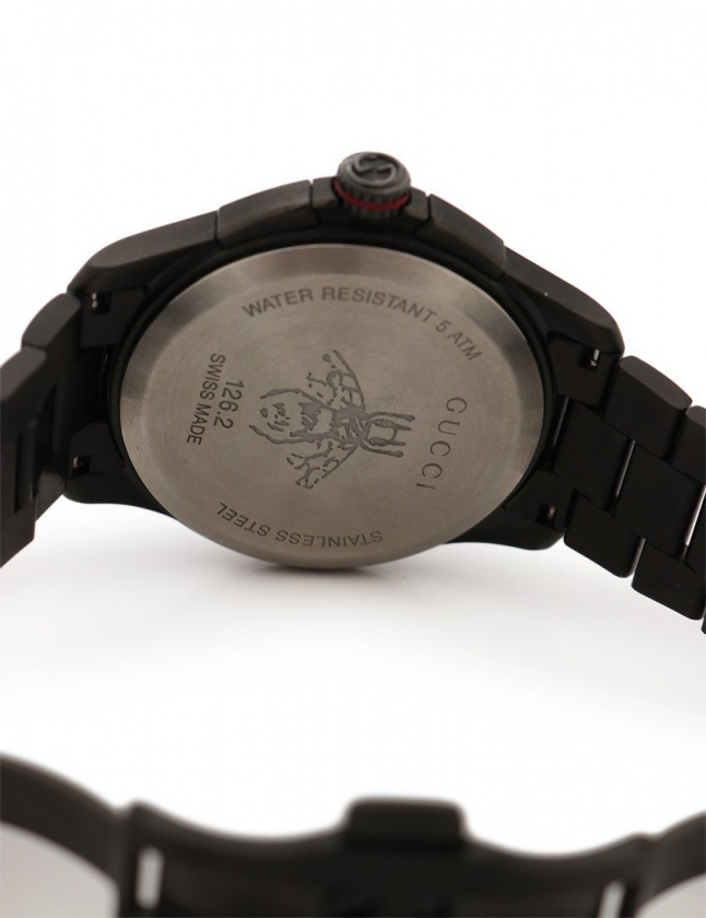 グッチ GUCCI 腕時計 Gタイムレス メンズ 黒 YA126270 SS クロノ