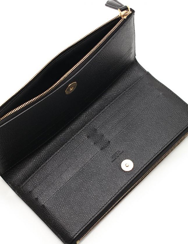 フェンディ FENDI ダブルジップ 長財布 黒 小物 レザー 8M0405