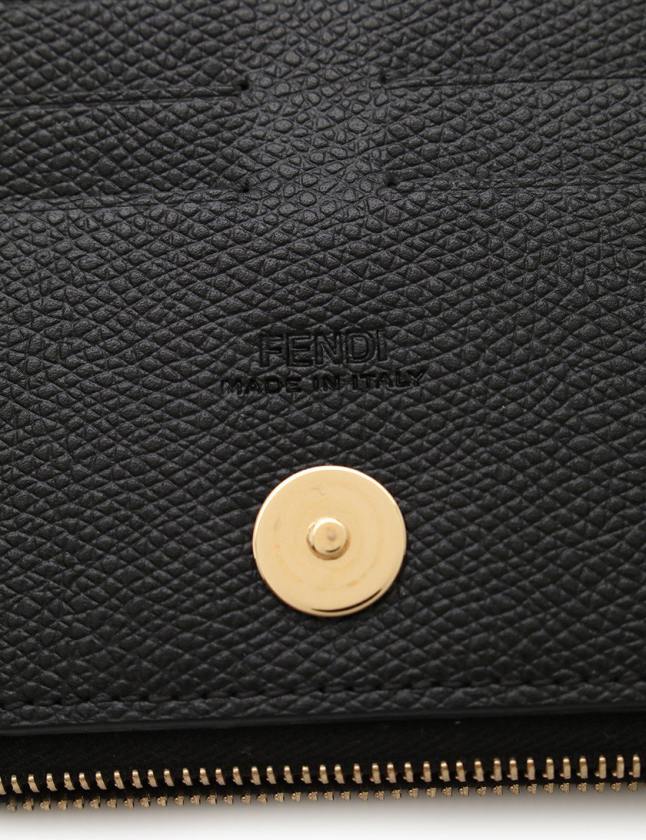 【新品】FENDI長財布8M0405　ダブルファスナー　FFロゴ フェンディ FENDI ダブルジップ 長財布 黒 小物 レザー 8M0405