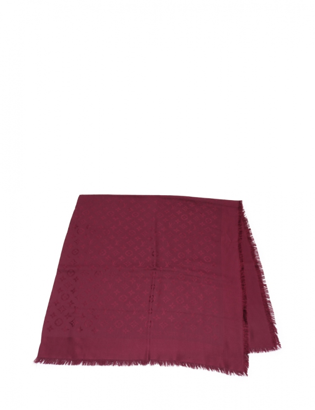 ルイヴィトン LOUIS VUITTON ストール モノグラム ショール ボルドー  