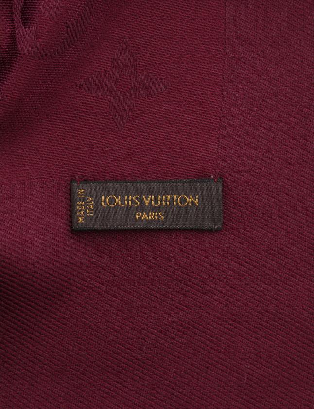ルイヴィトン LOUIS VUITTON ストール モノグラム ショール ボルドー  