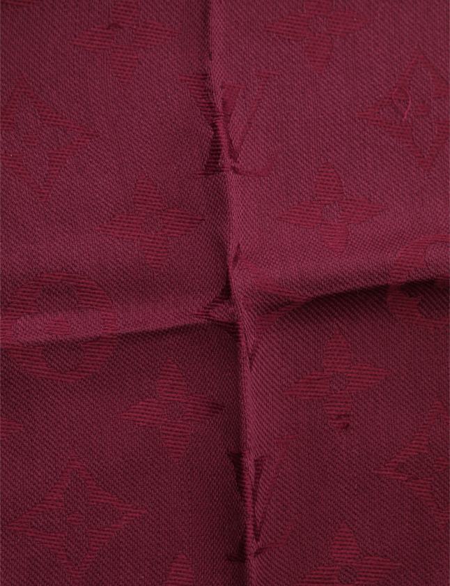 ルイヴィトン LOUIS VUITTON ストール モノグラム ショール ボルドー  