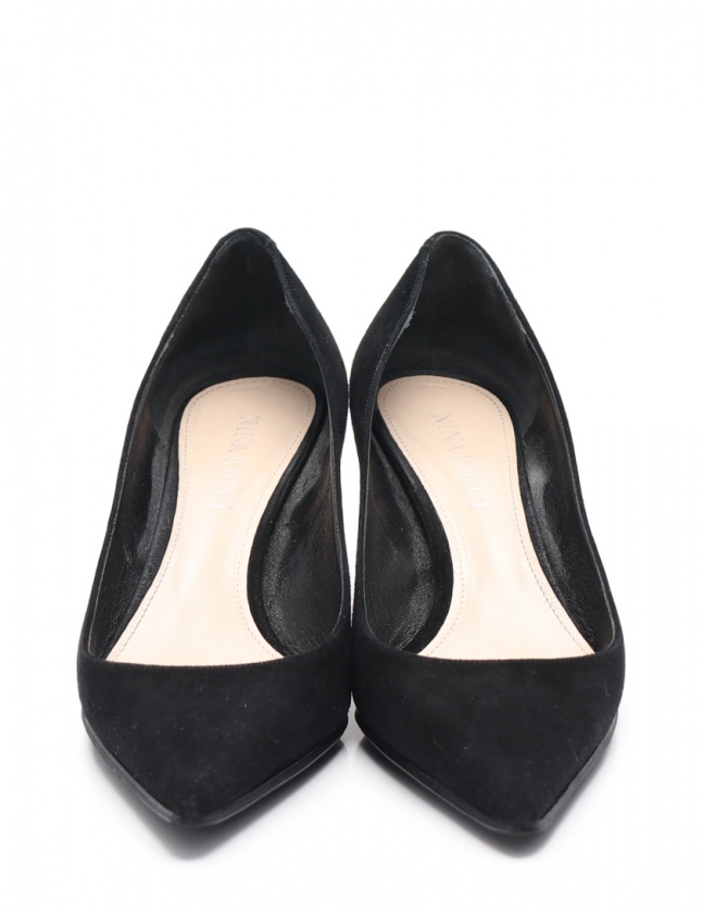 ニナリッチ NINA RICCI パンプス ヒール 黒 37.5 シューズ 24.5cm 