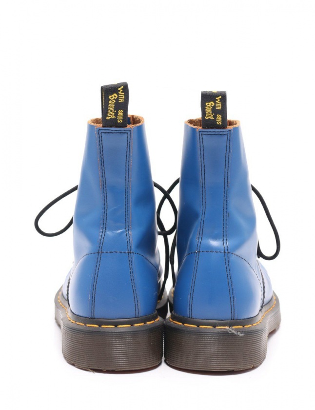 ドクターマーチン DR MARTENS ショートブーツ 8ホール 青 UK 5 シューズ 24cm レザー レディース 114-202002060665
