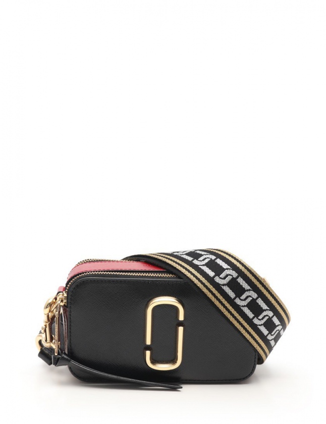 MARC JACOBS スナップショット ショルダーバッグ レザー ブラック  