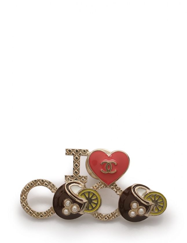 シャネル CHANEL ブローチ シルバー マルチカラー アクセサリー G17C I