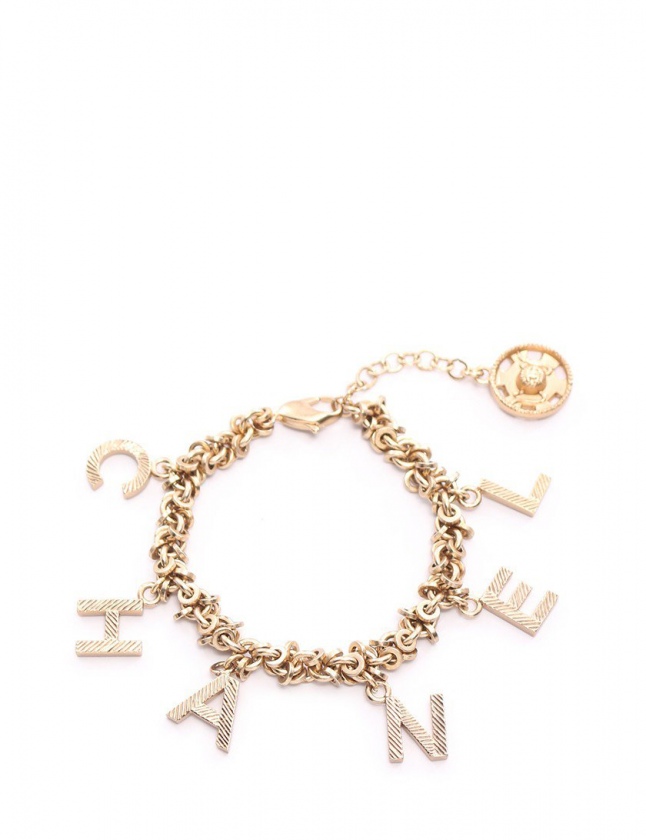 シャネル CHANEL ブレスレット ロゴチャーム ゴールド アクセサリー 