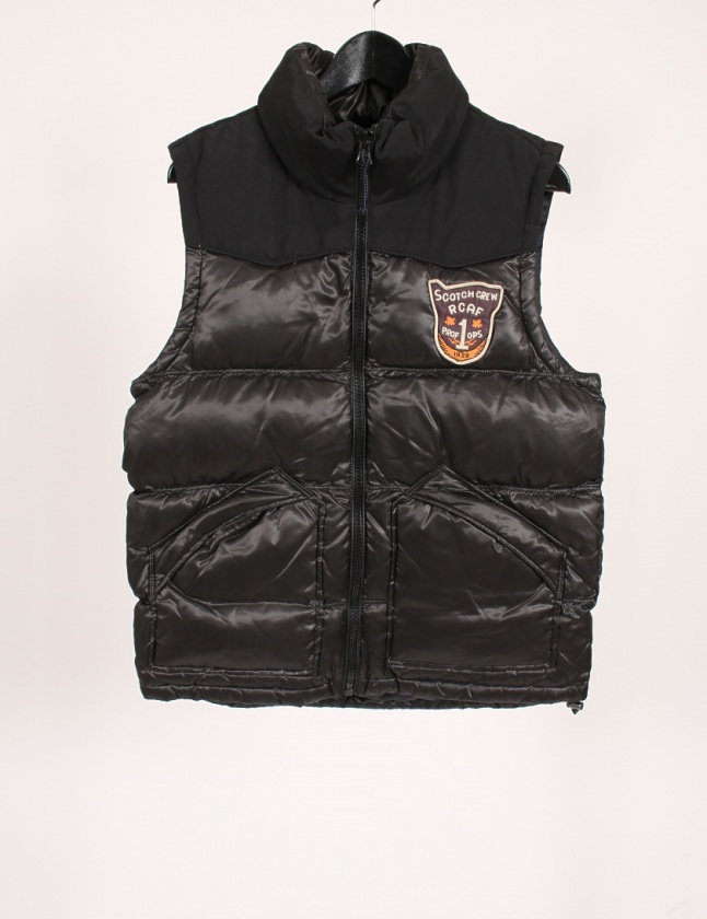 スコッチ&ソーダ SCOTCH & SODA ダウンベスト 黒 M アウター 切替 
