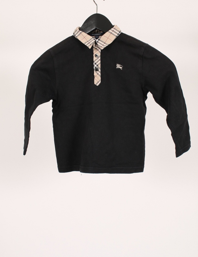 バーバリー ロンドン BURBERRY LONDON ポロシャツ 黒 ベージュ 110A 