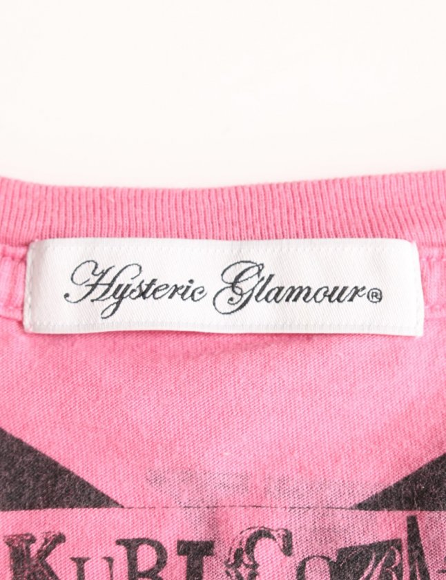 HYSTERIC GLAMOUR プリント Tシャツ 薄いピンク FREE HYSTERIC GLAMOUR（ヒステリックグラマー）の「HYSTERIC WOMAN