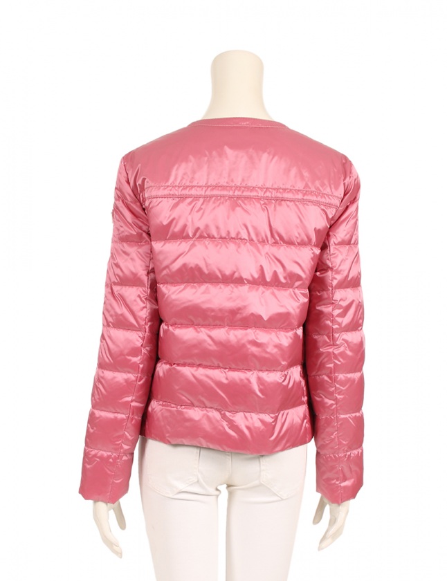 プラダ PRADA ダウンジャケット ノーカラー ピンク 42 アウター