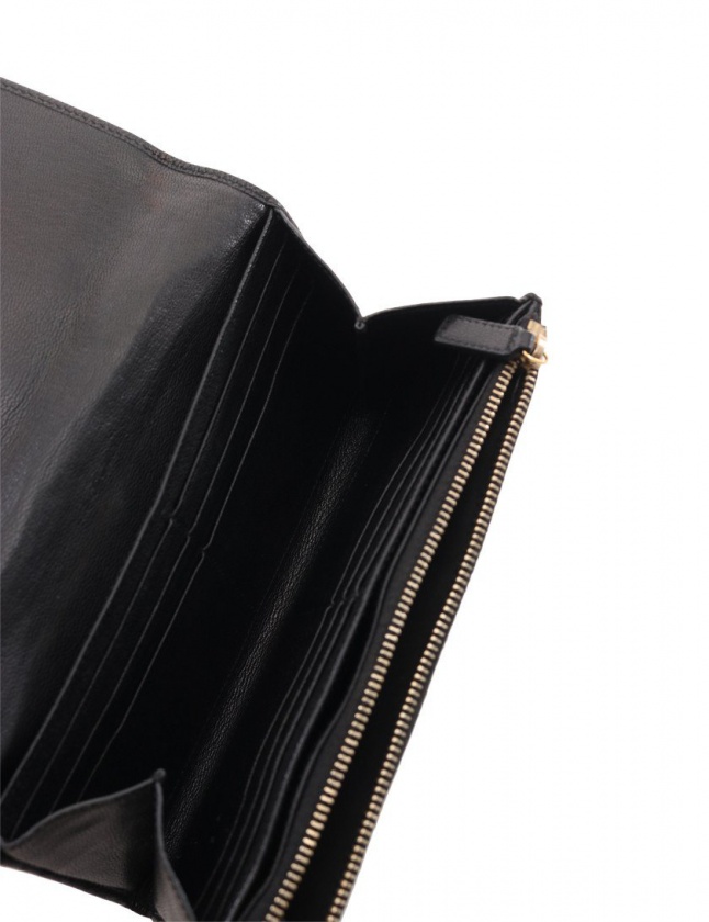イヴサンローラン YVES SAINT LAURENT 二つ折り長財布 YSLロゴ イヴサンローラン YVES SAINT LAURENT 二つ折り長財布 YSLロゴ