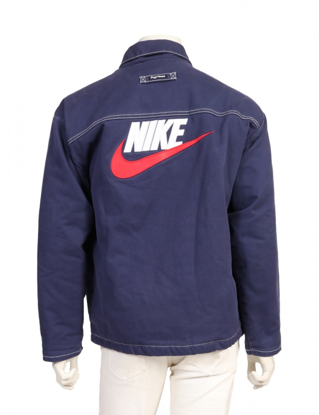 シュプリーム SUPREME × NIKE ジャケット ネイビーパープル M アウター 