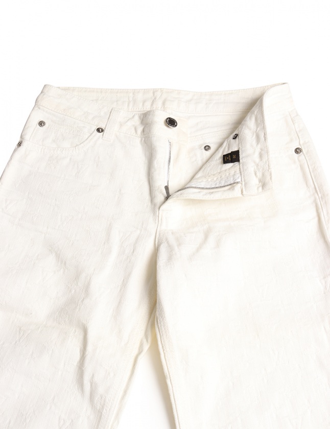 36】Louis Vuittonルイヴィトンスラックストラウザーズ白新品 36】Louis Vuittonルイヴィトンスラックストラウザーズ白新品