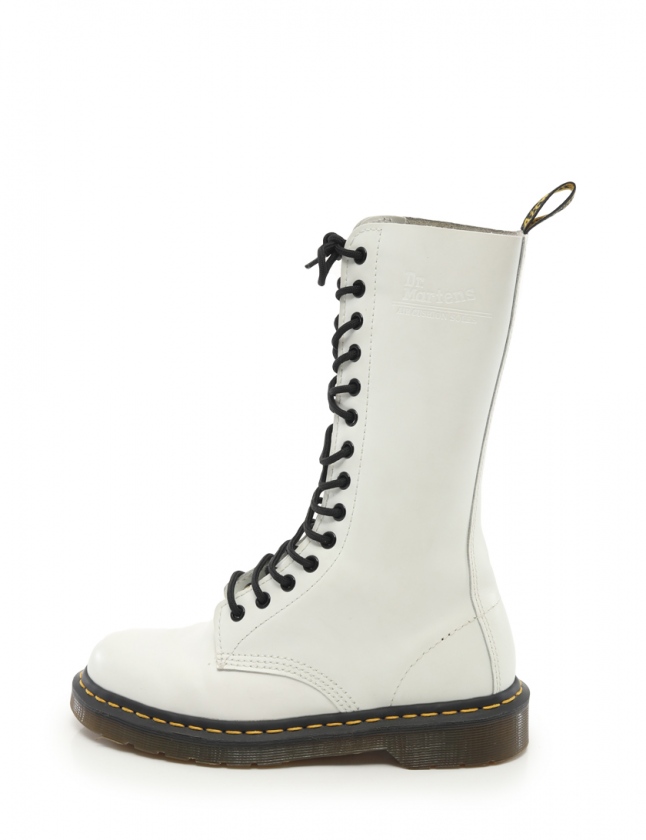 ドクターマーチン DR.MARTENS ロングブーツ 白 UK5 シューズ レザー 14 