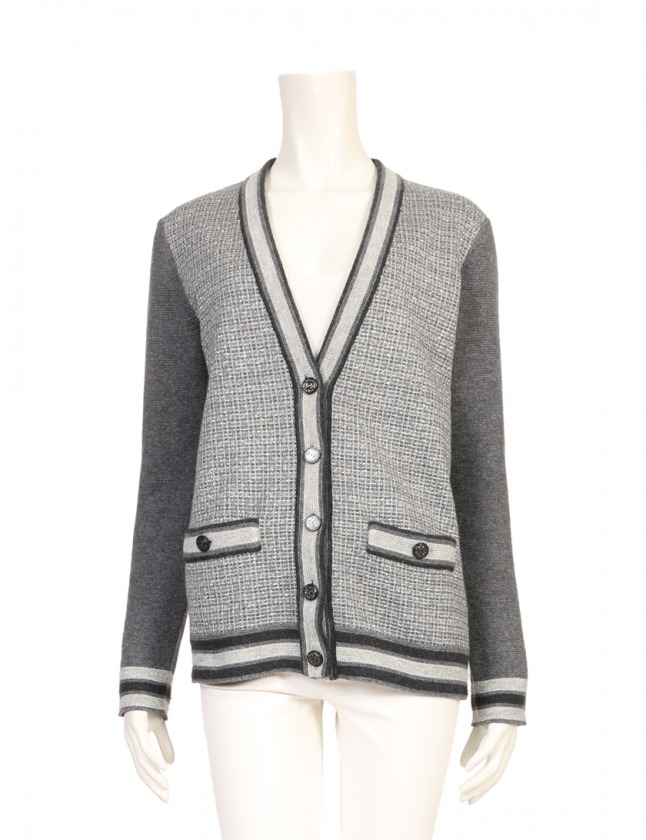 【シャネル】CHANEL ニットパーカー カーディガン ココマーク シャネル CHANEL ココマーク総柄カシミヤカーディガン P72997 ワイン