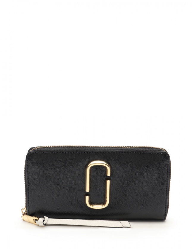 マークジェイコブス MARC JACOBS ラウンドファスナー長財布 黒 ピンク 