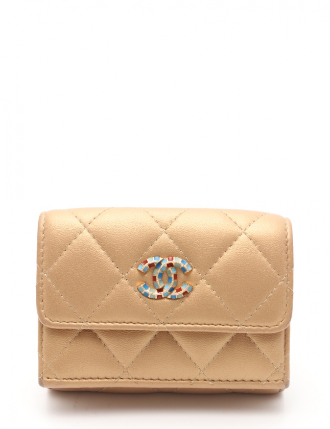 専用　シャネル CHANEL 三つ折り財布 レディース　ゴールド シャネル CHANEL 三つ折り財布 レディース ゴールド 【公式通販】