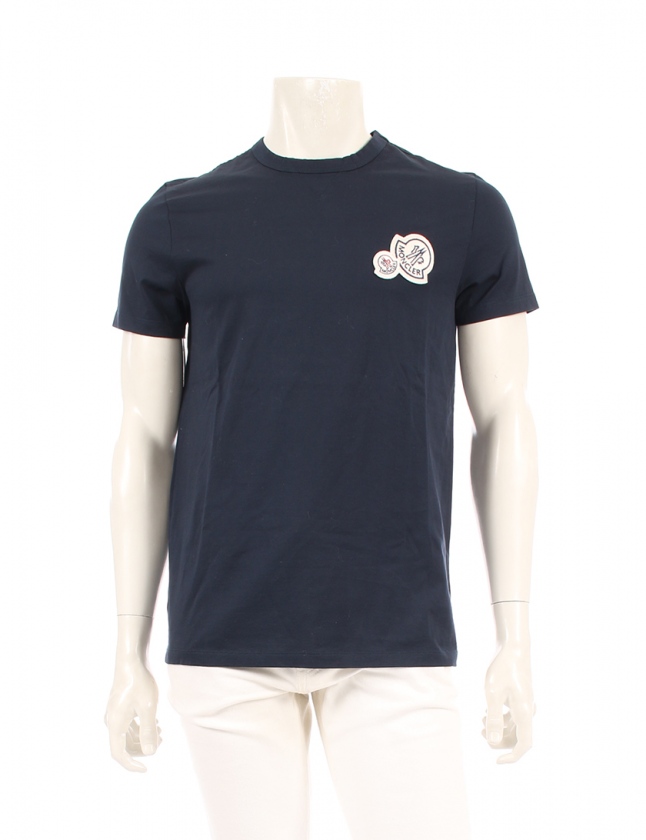 モンクレール MONCLER Tシャツ カットソー ネイビー L トップス 半袖 
