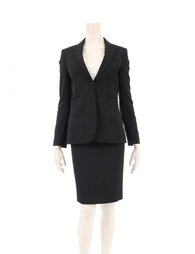 グッチ GUCCI スカートスーツ ジャケット スカートセットアップ 黒 36  