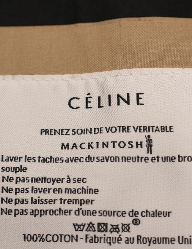 セリーヌ CELINE × MACKINTOSH コート ベージュ 黒 34 アウター