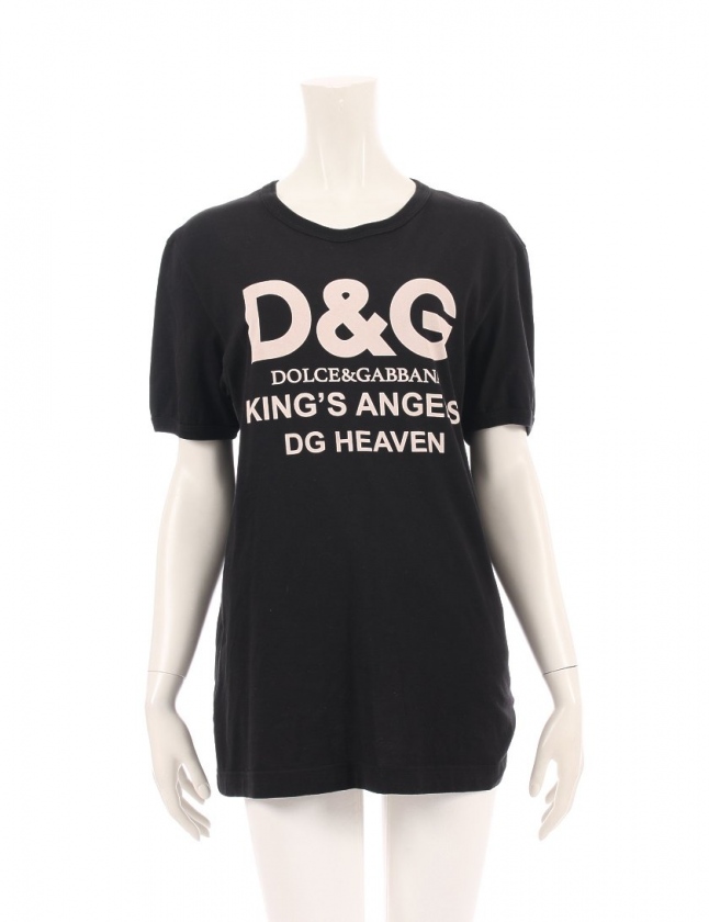 ドルチェ&ガッバーナ ドルガバ DOLCE&GABBANA Tシャツ カットソー 黒  
