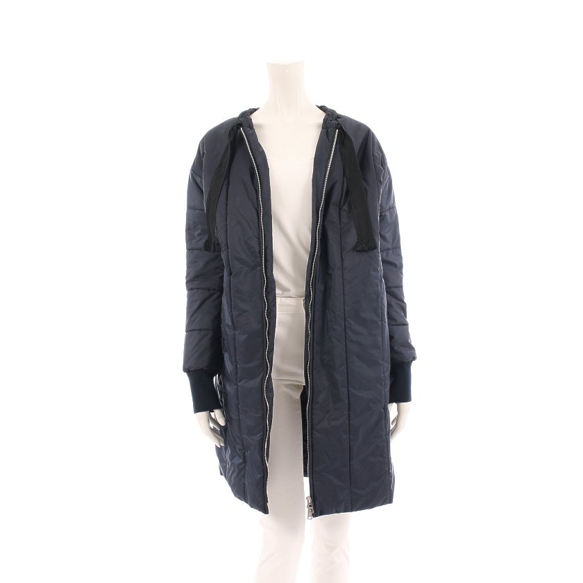 プラダ PRADA ダウンコート ネイビー 40 アウター 無地 29S085 