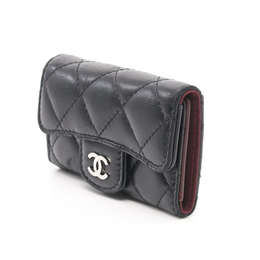 シャネル CHANEL 6連キーケース マトラッセ ココマーク 黒 小物 