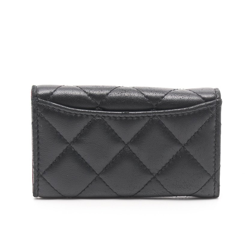 シャネル CHANEL 6連キーケース マトラッセ ココマーク 黒 小物 