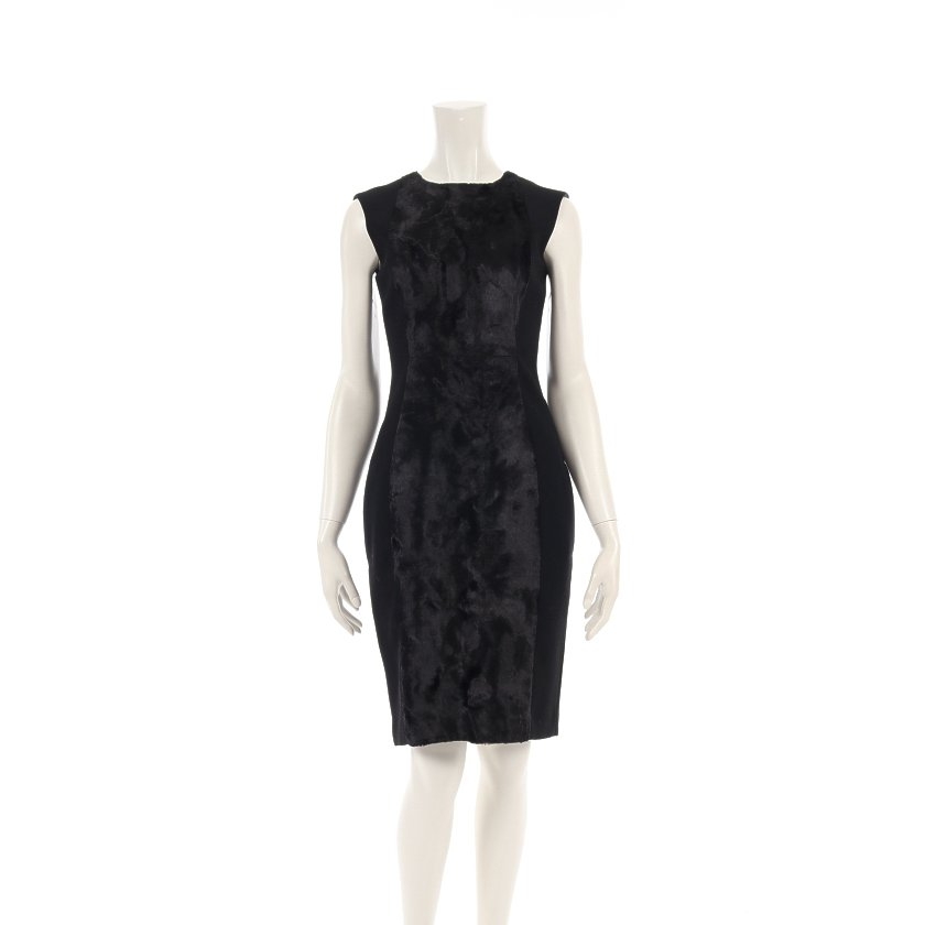 エポカ Epoca ワンピース 黒 38 ノースリーブ ひざ丈 ベロア レディース 114 ベクトルパーク