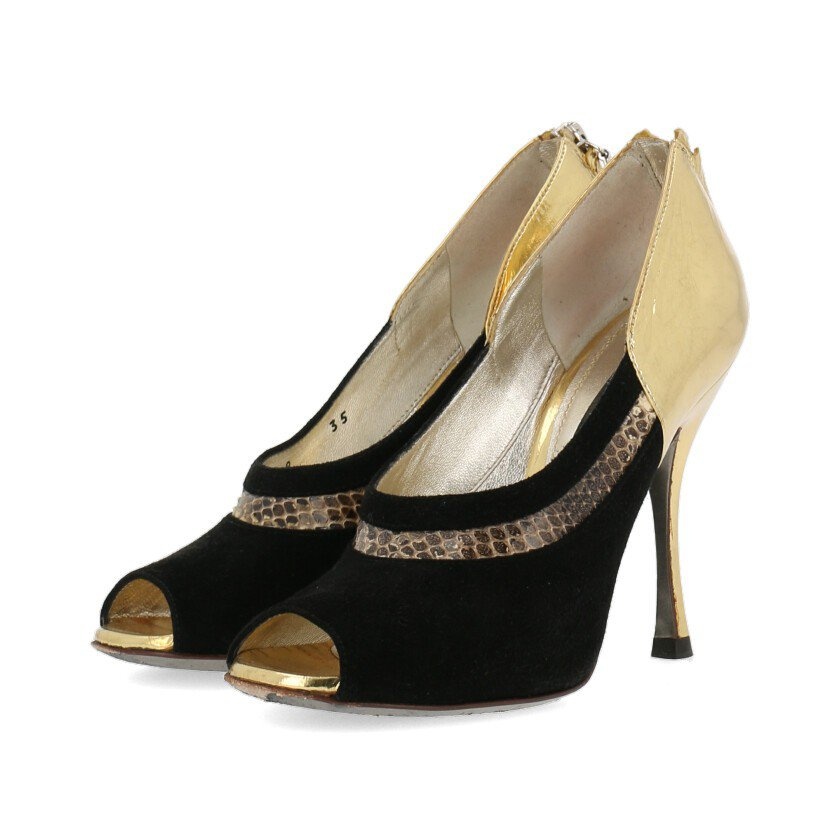 ドルチェ&ガッバーナ ドルガバ DOLCE&GABBANA パンプス ヒール 黒  