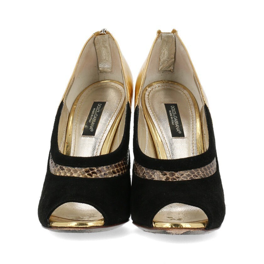 ドルチェ&ガッバーナ ドルガバ DOLCE&GABBANA パンプス ヒール 黒  
