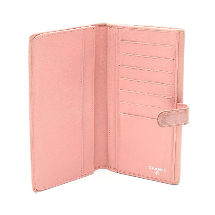 CHANEL(シャネル) 長財布 カメリア A46509 黒 レザー