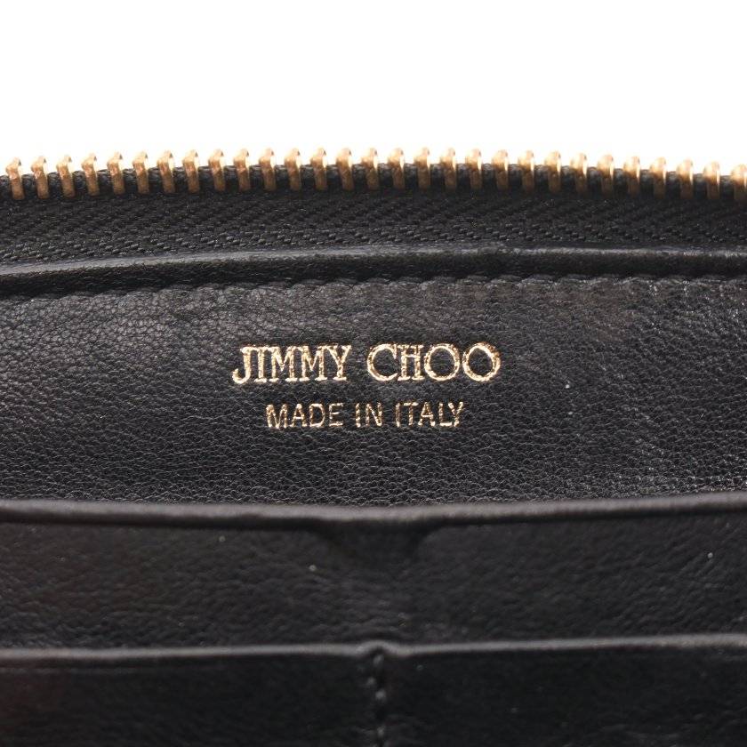 ジミーチュウ JIMMY ゾディアック 長財布 黒 ラウンドファスナー CHOO