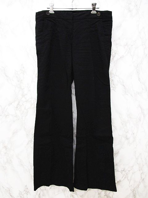 セオリーリュクス theory luxe パンツ ルーズ ワイド フレアー 麻混 前  