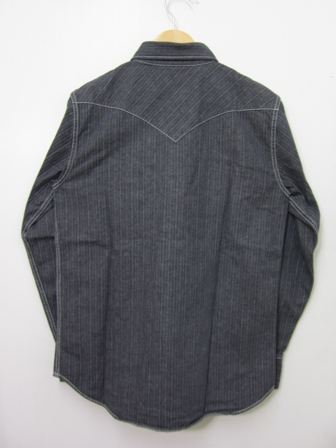 Lucky Store ラッキーストア ウエスタン シャツ ストライプ グレー系 M 115 ベクトルパーク