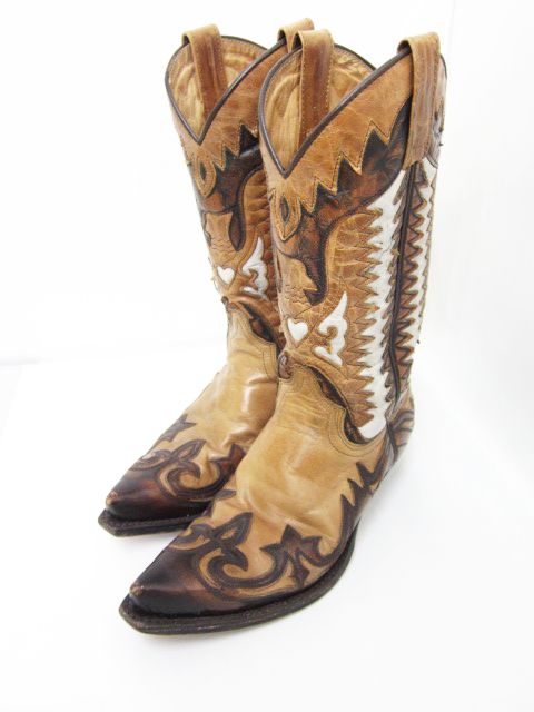 センドラ SENDRA ブーツ ウエスタン カウガール ショート レザー UK 4 