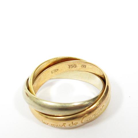 カルティエ Cartier トリニティリング K18 三連リング スリーカラー 