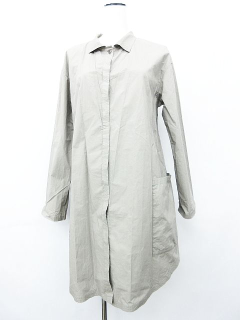 センソユニコ Senso Unico イオコムイオ Io Comme Io シャツ ワンピース チュニック 長袖 薄手 コットン 100 比翼 グレー系 40 Mt 0719 01 レディース 116 ベクトルパーク