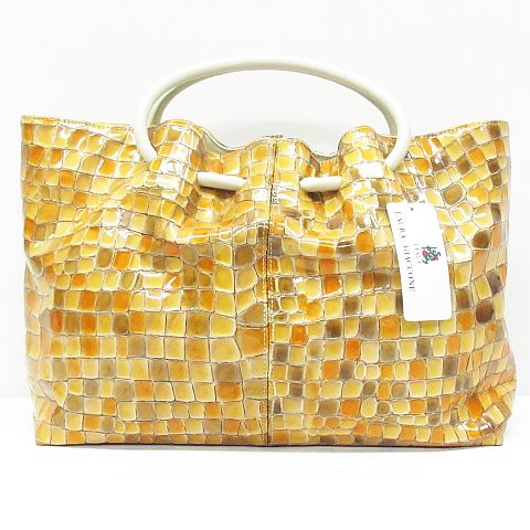 未使用品 ラウラジャコーネ LAURA GIACCONE トートバッグ レザー 鞄 