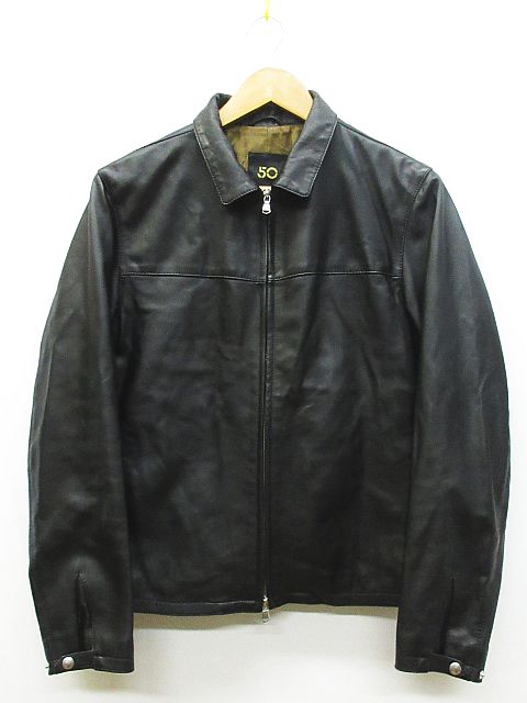 チンクアンタ Cinquanta ラムレザー ジャケット 革ジャン ステンカラー 