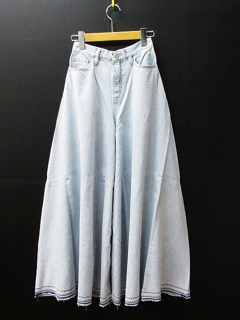 未使用品 クラネ CLANE ファン スーパー フレア ワイド パンツ デニム 