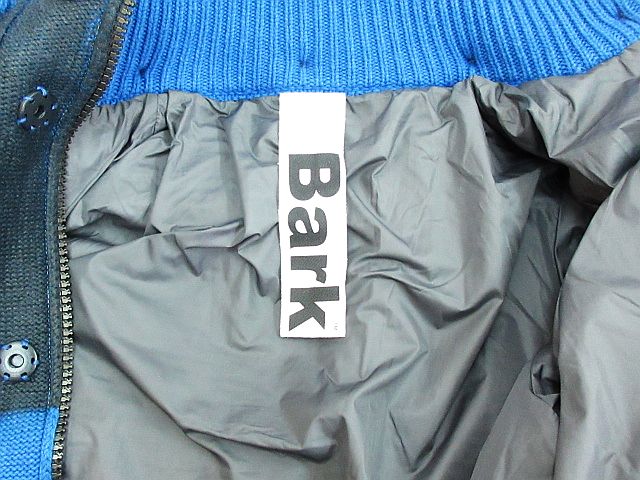 Bark バーク ニット ダッフル コート バイカラー フード 着脱可能 メンズ アウター ブルー×ネイビー 青×紺 M （三） HoBARK バーク ニット✖️ダウン ダッフルコート メンズ ブラック