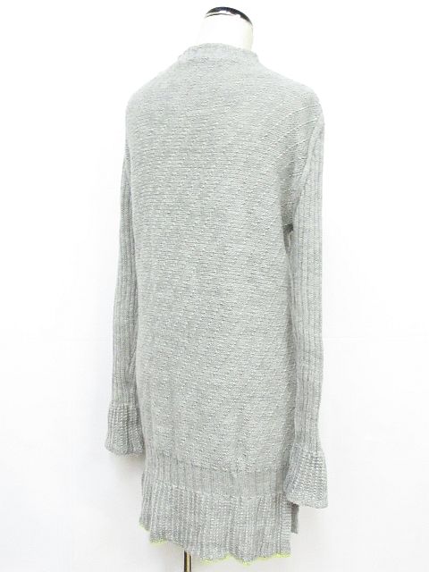 アンティパスト Antipast チュニック ニット ワンピース ミニ アルパカ100 長袖 モックネック 薄手 模様編み グレー Nk 01 レディース 116 ベクトルパーク